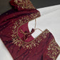 Kardana Maggam Maroon Red Blouse