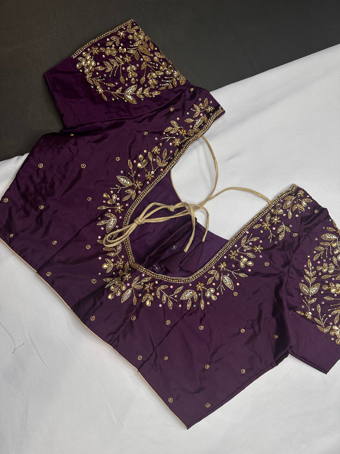 Kardana Maggam Mauve Purple Blouse