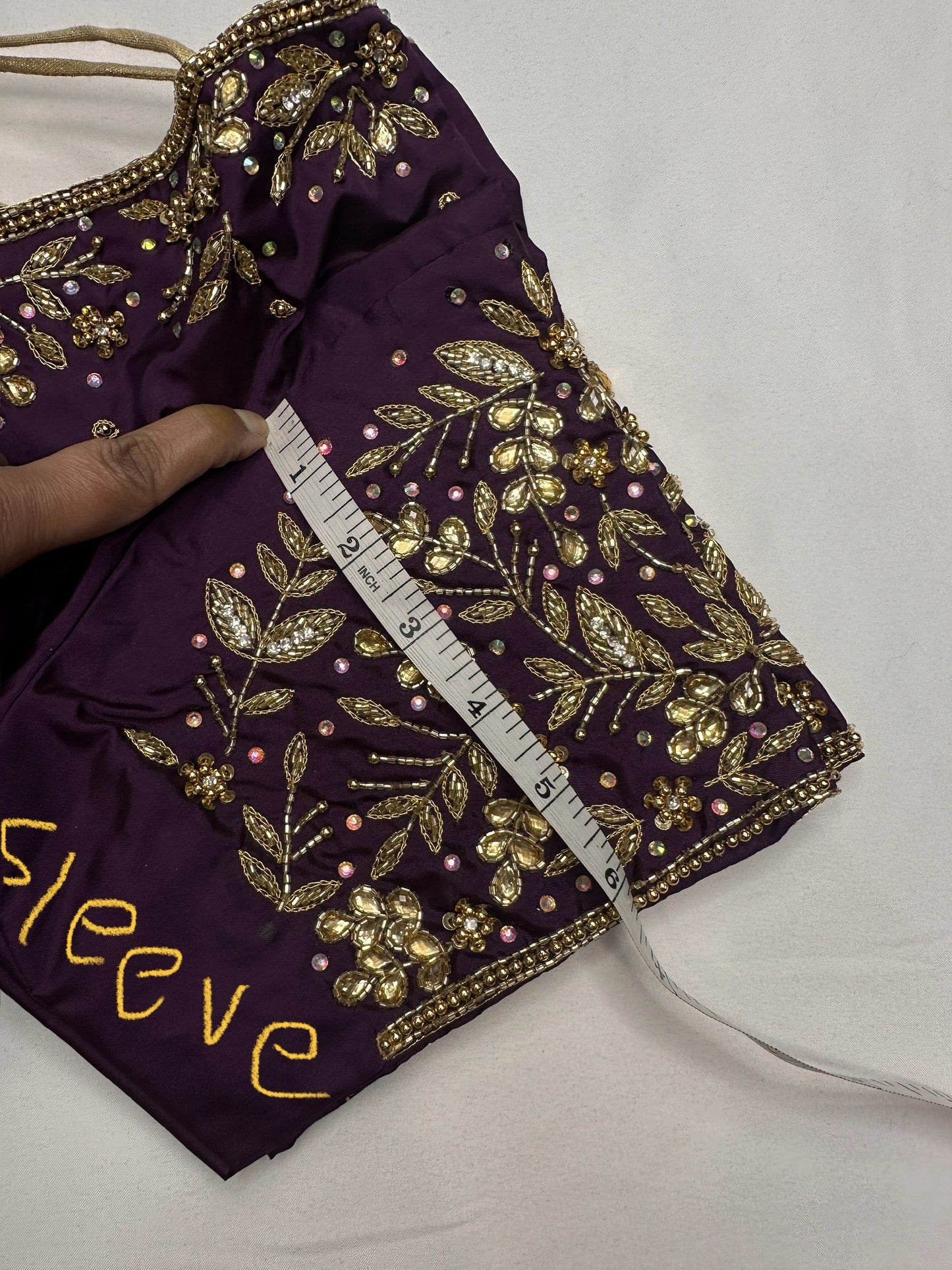 Kardana Maggam Mauve Purple Blouse