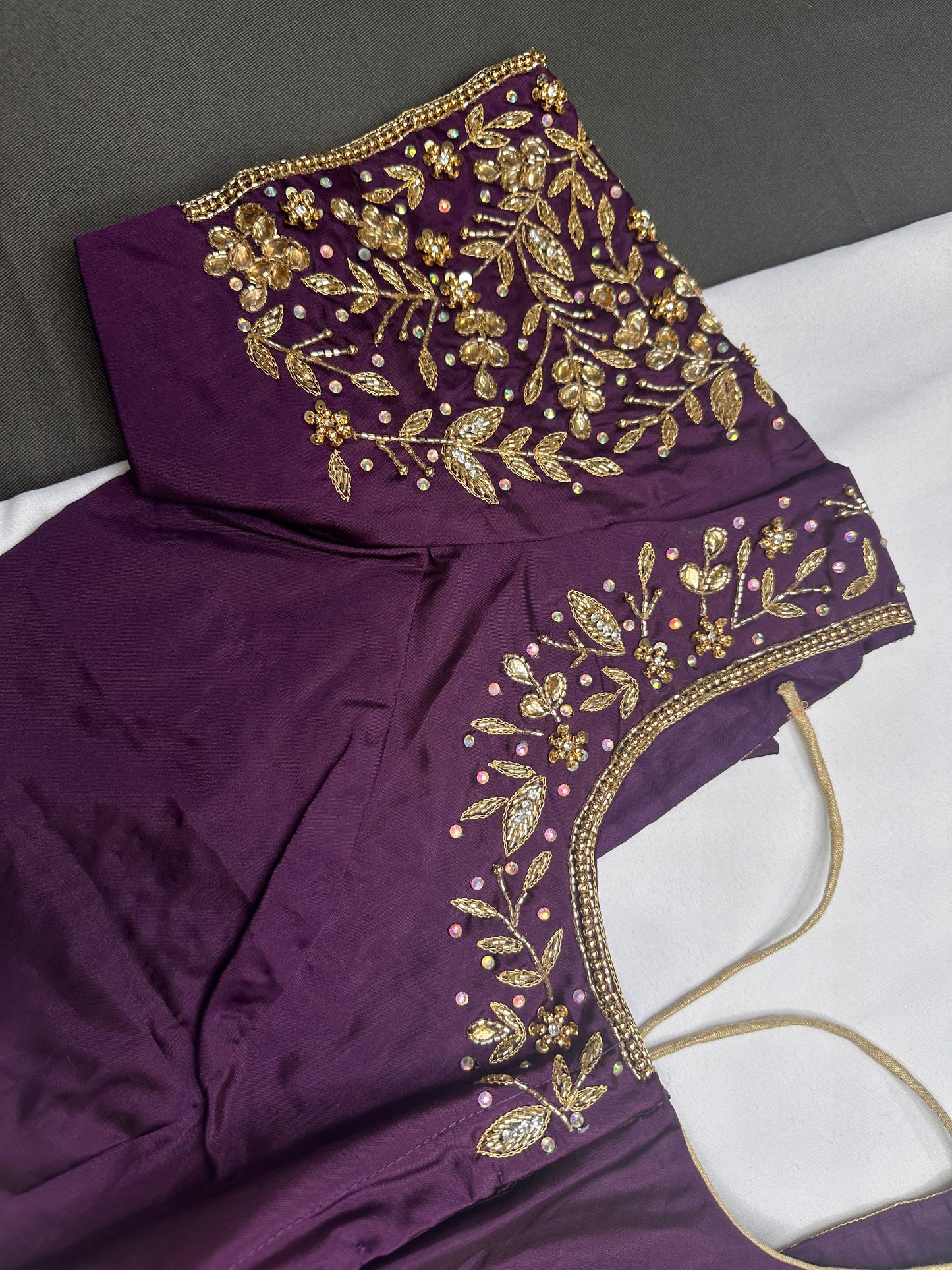 Kardana Maggam Mauve Purple Blouse