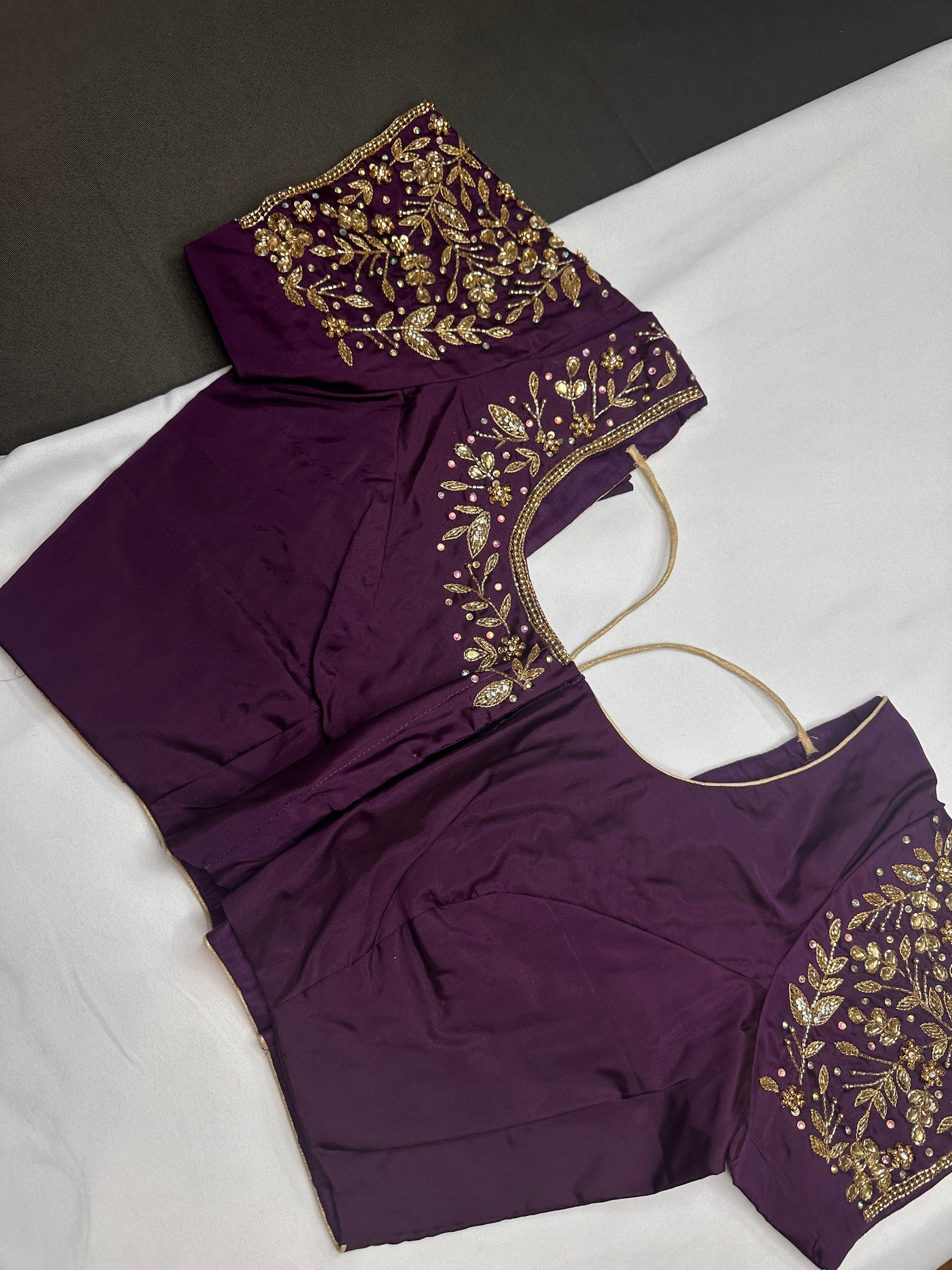 Kardana Maggam Mauve Purple Blouse