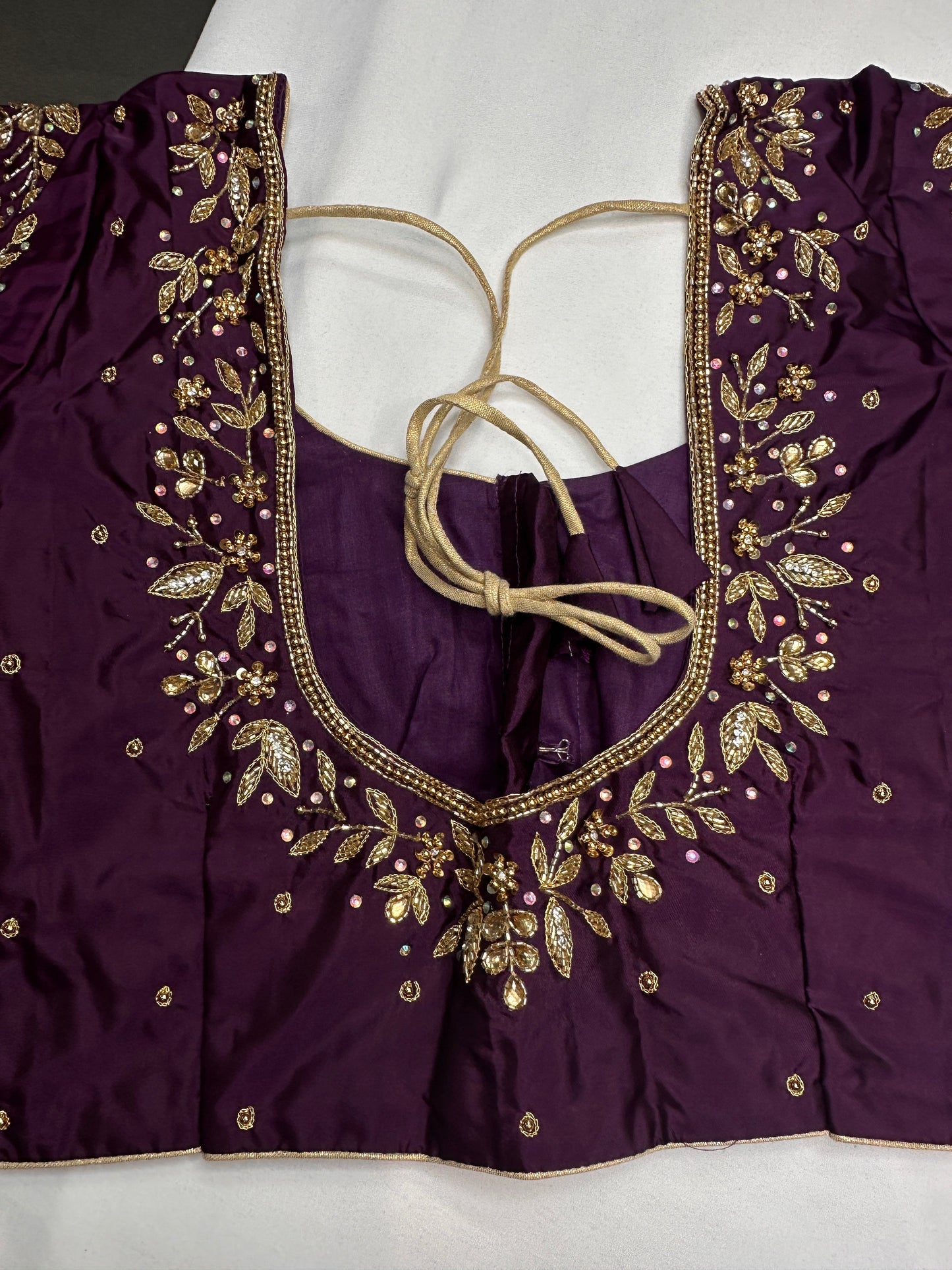 Kardana Maggam Mauve Purple Blouse