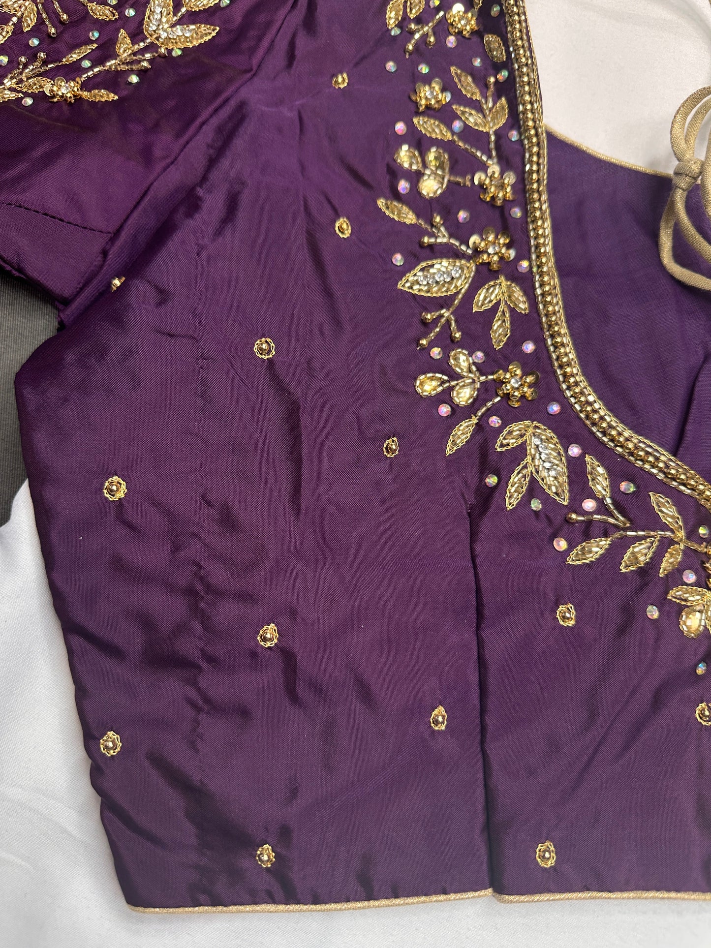 Kardana Maggam Mauve Purple Blouse