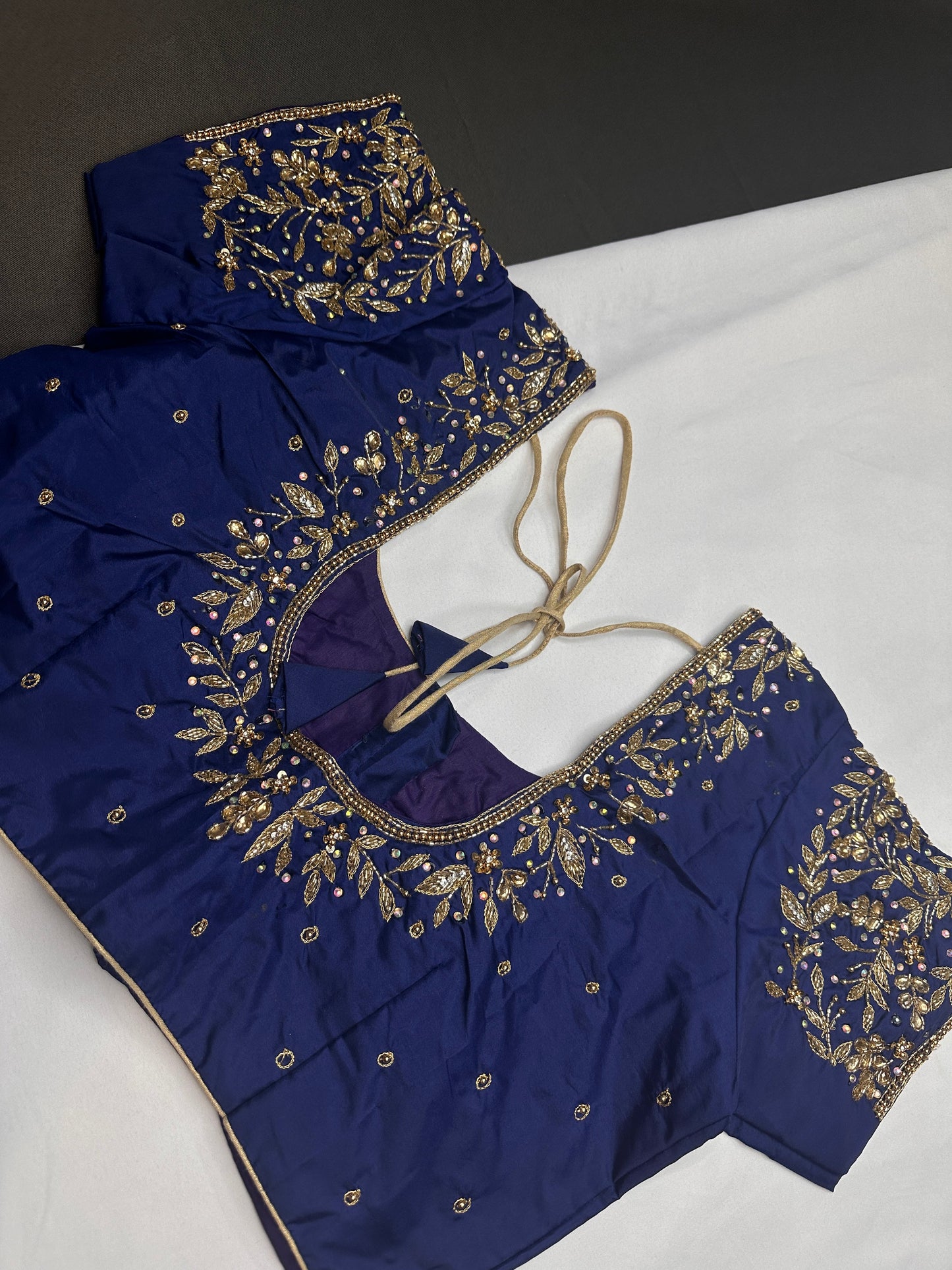 Kardana Maggam Blue Blouse