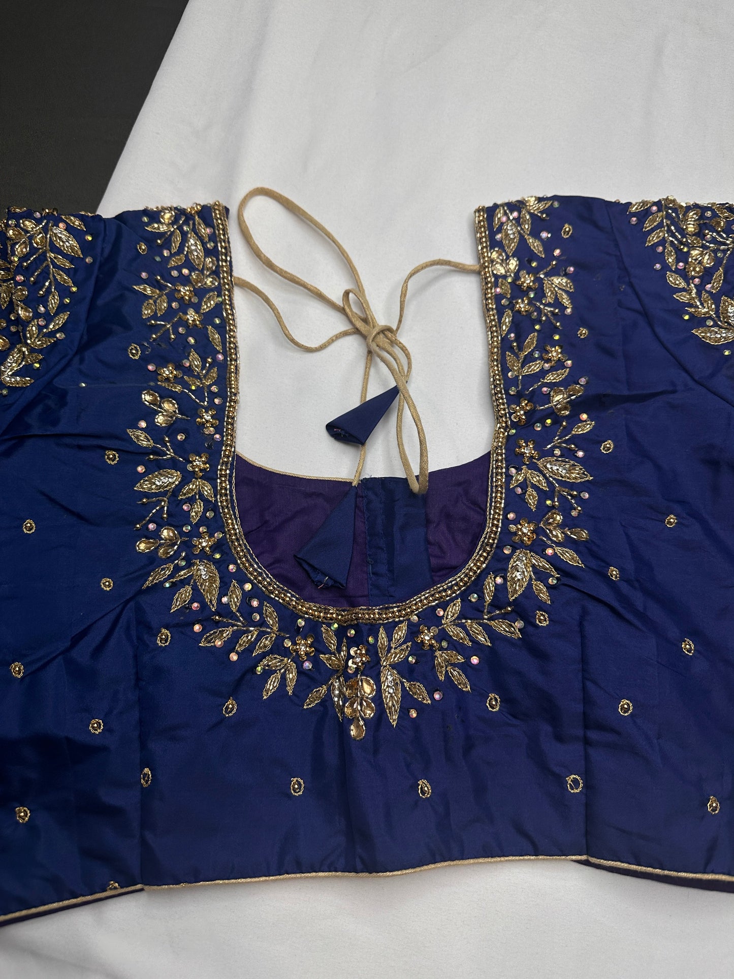 Kardana Maggam Blue Blouse