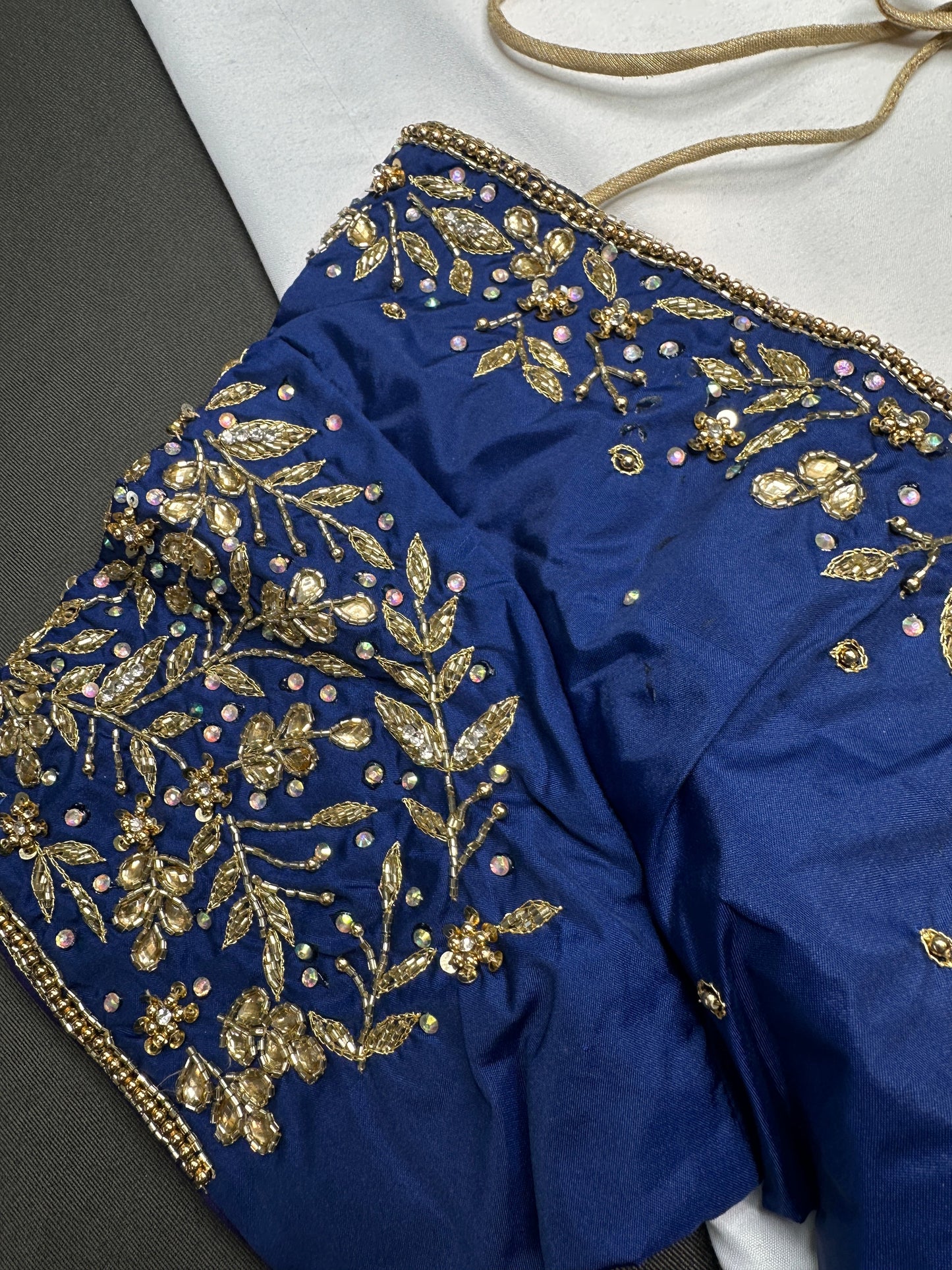 Kardana Maggam Blue Blouse