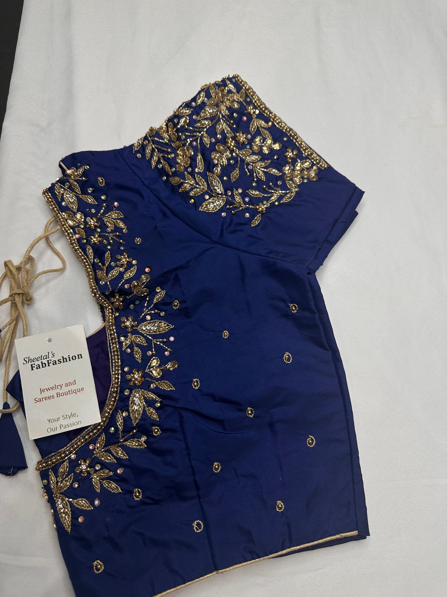 Kardana Maggam Blue Blouse