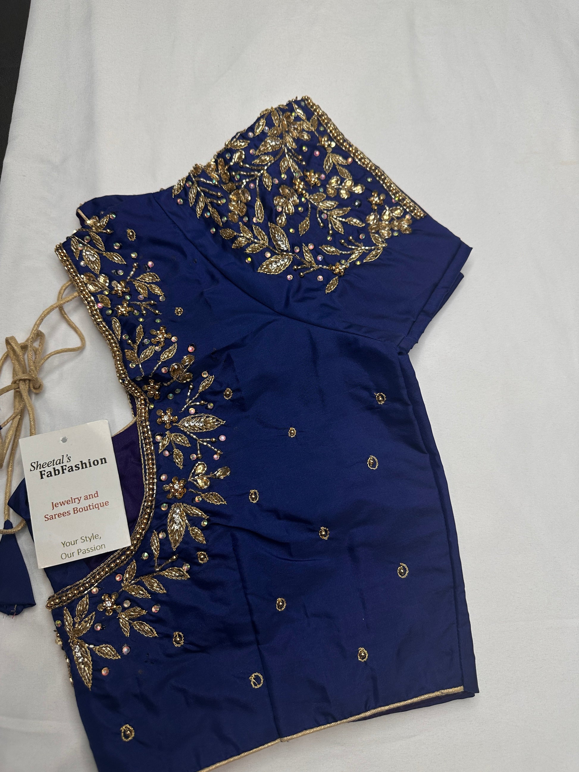 Kardana Maggam Blue Blouse