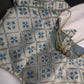 Blue Beige Silk Kalamkari Blouse