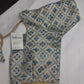 Blue Beige Silk Kalamkari Blouse