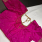 Pink Simple Silk Blouse