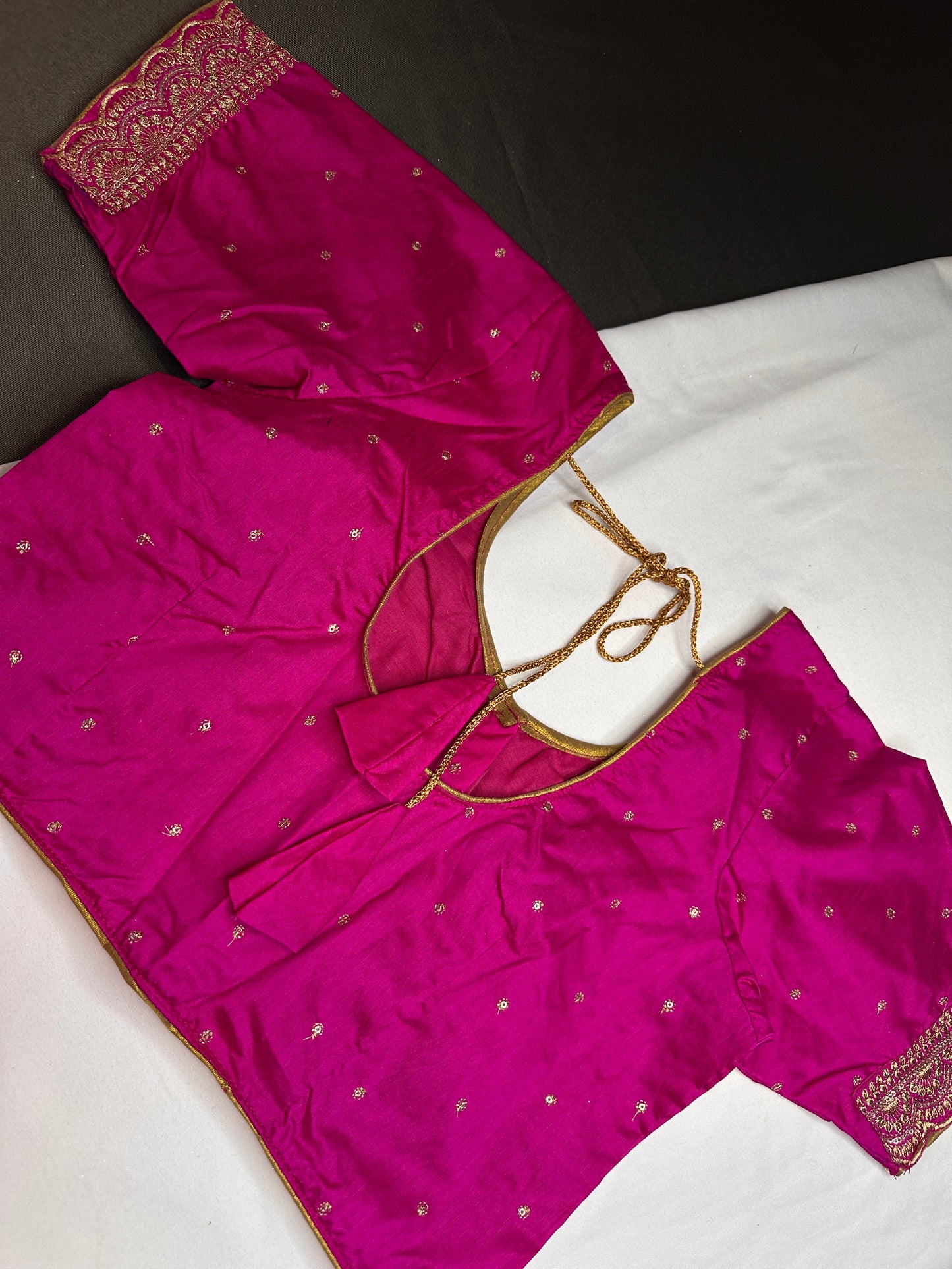 Pink Simple Silk Blouse