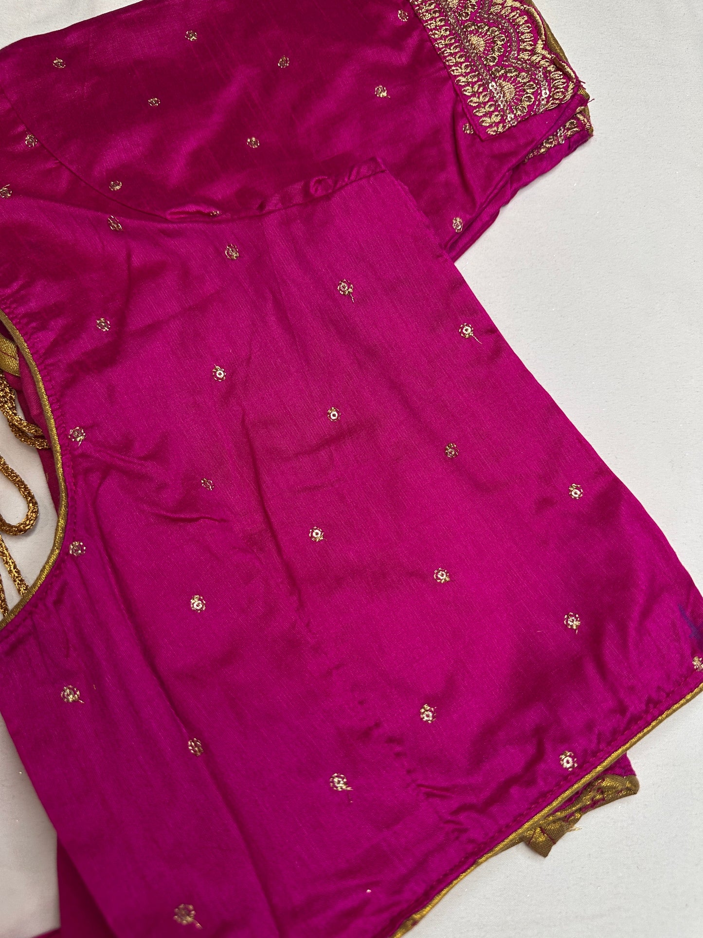 Pink Simple Silk Blouse
