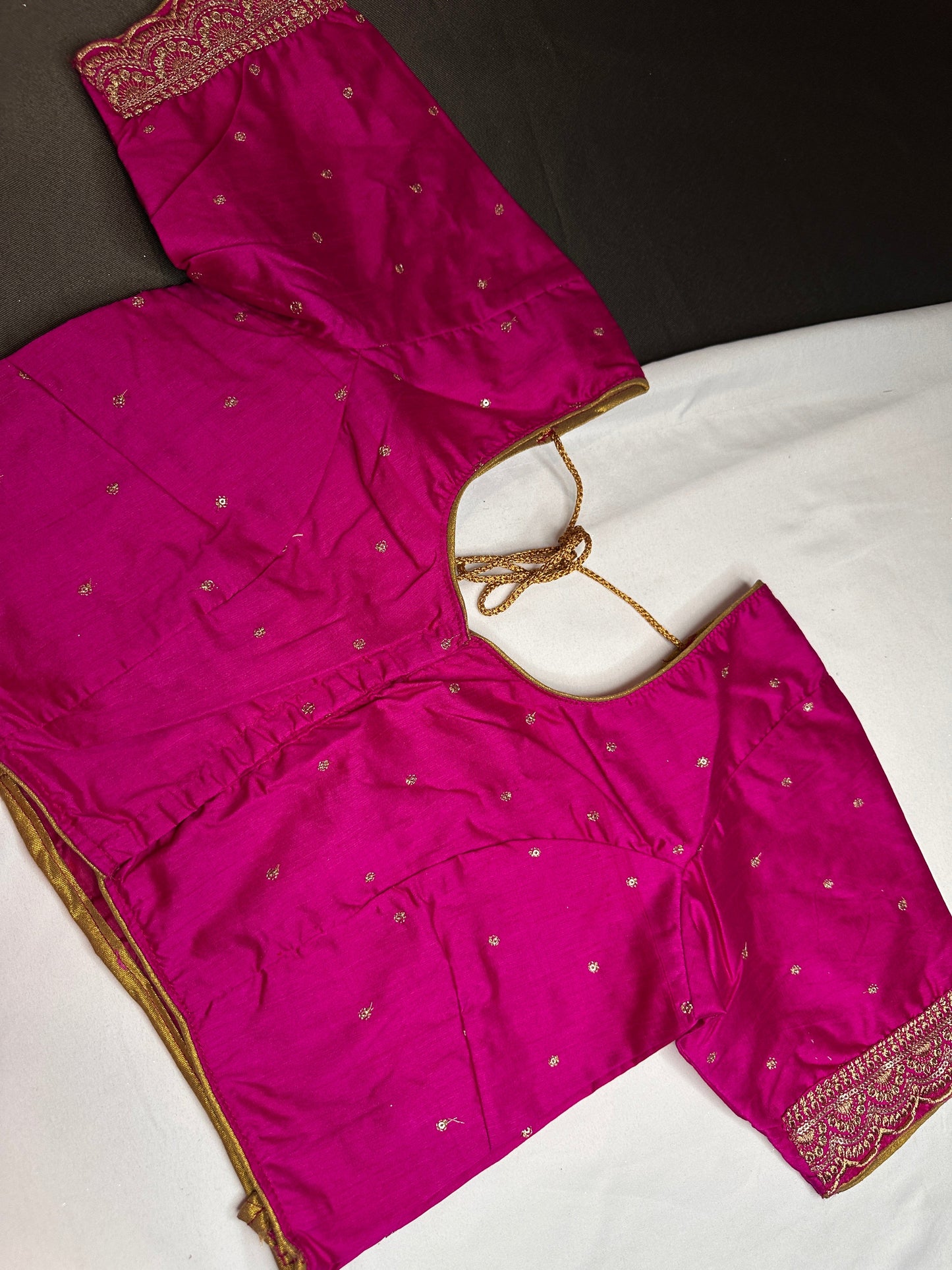 Pink Simple Silk Blouse