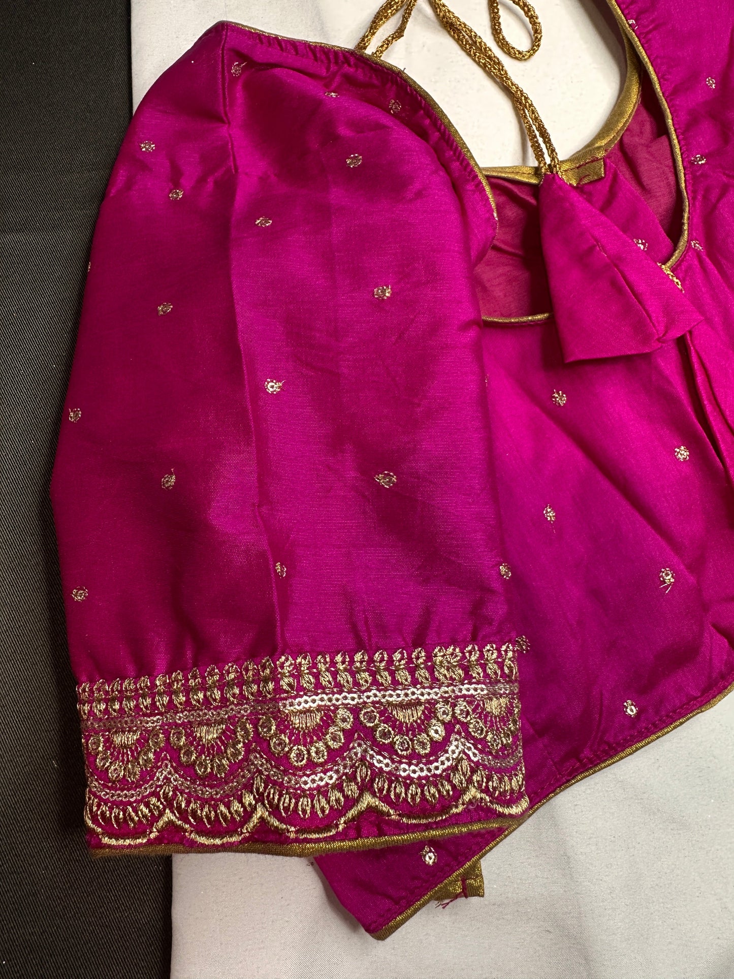 Pink Simple Silk Blouse