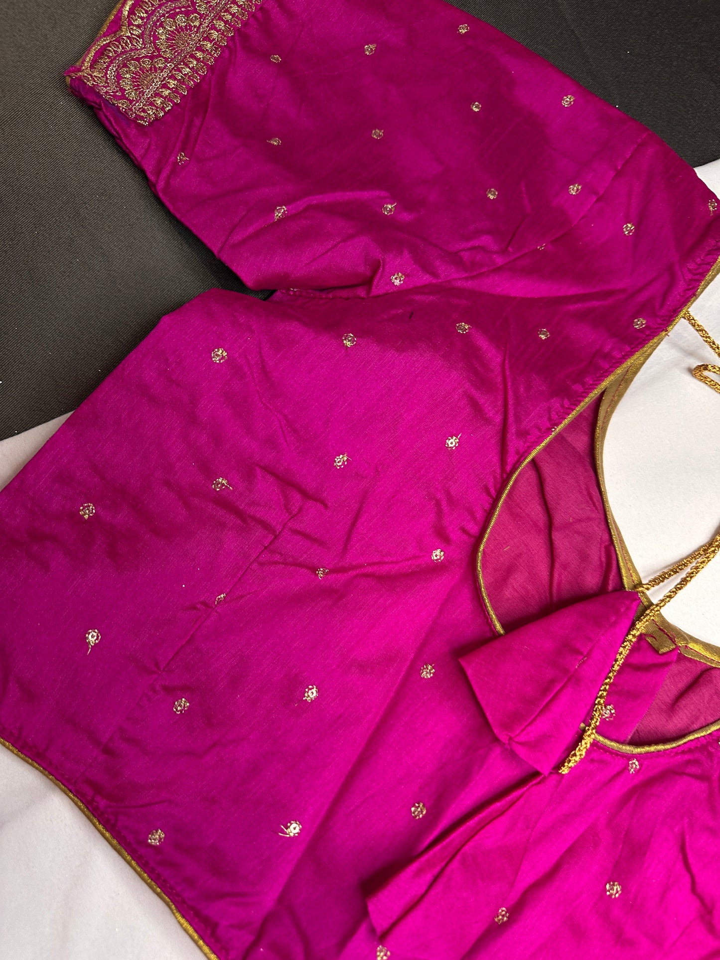 Pink Simple Silk Blouse