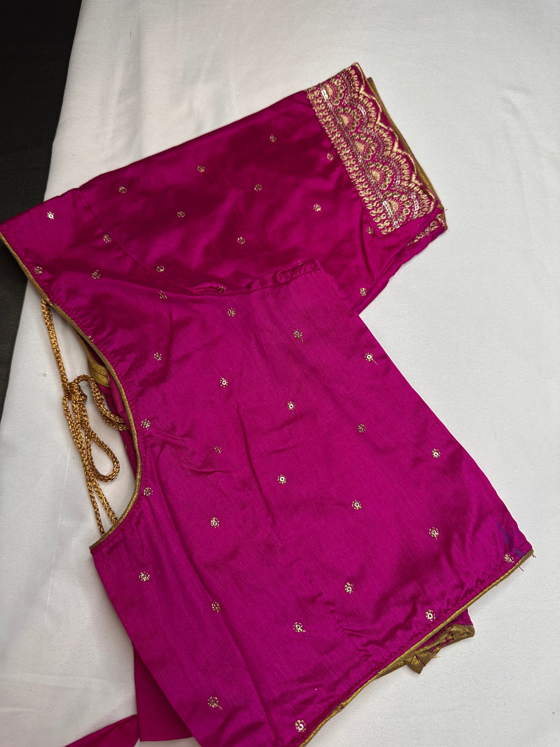 Pink Simple Silk Blouse