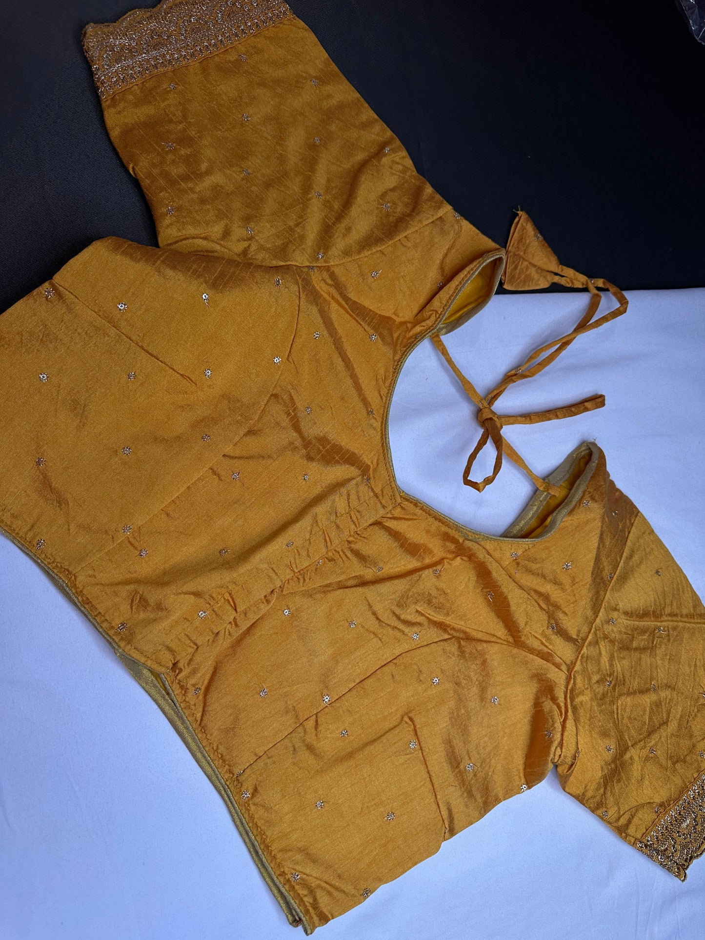 Gold Simple Silk Blouse