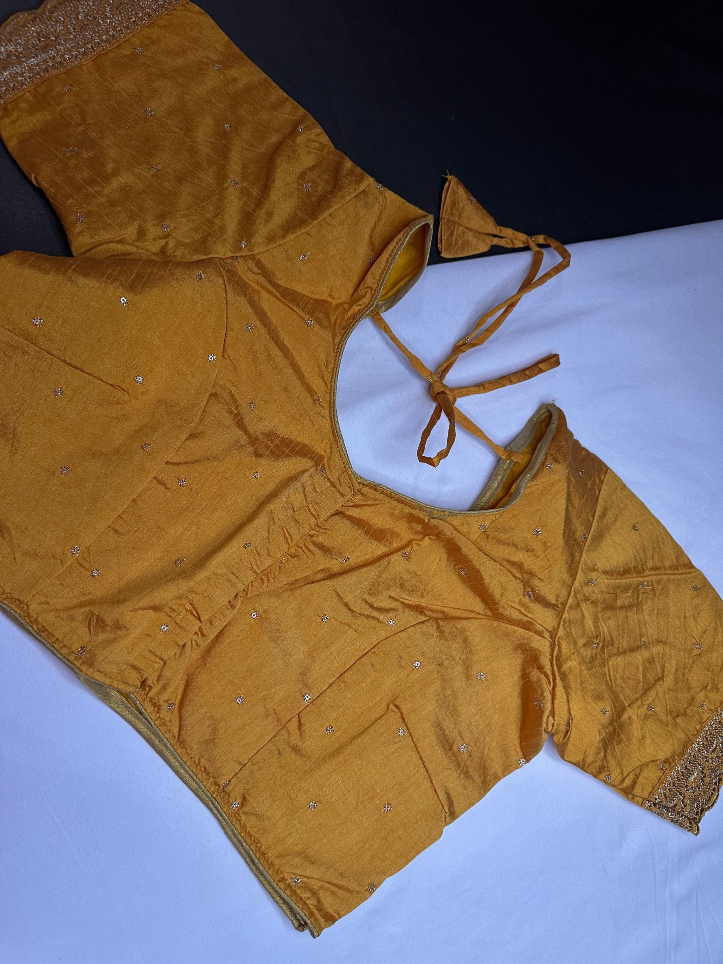 Gold Simple Silk Blouse