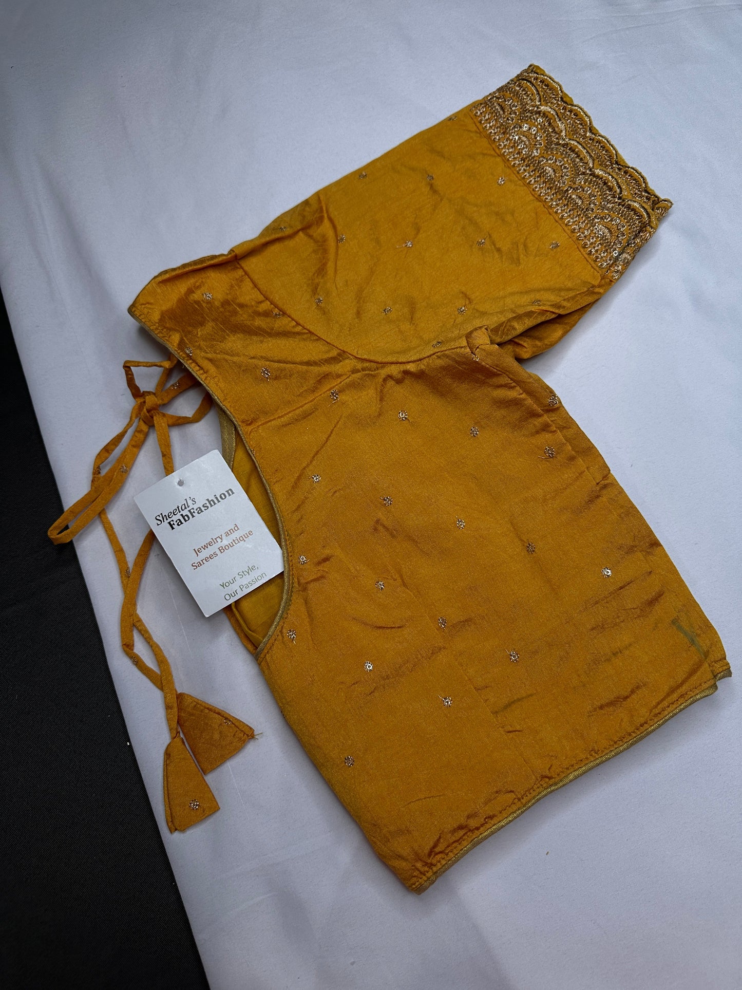 Gold Simple Silk Blouse