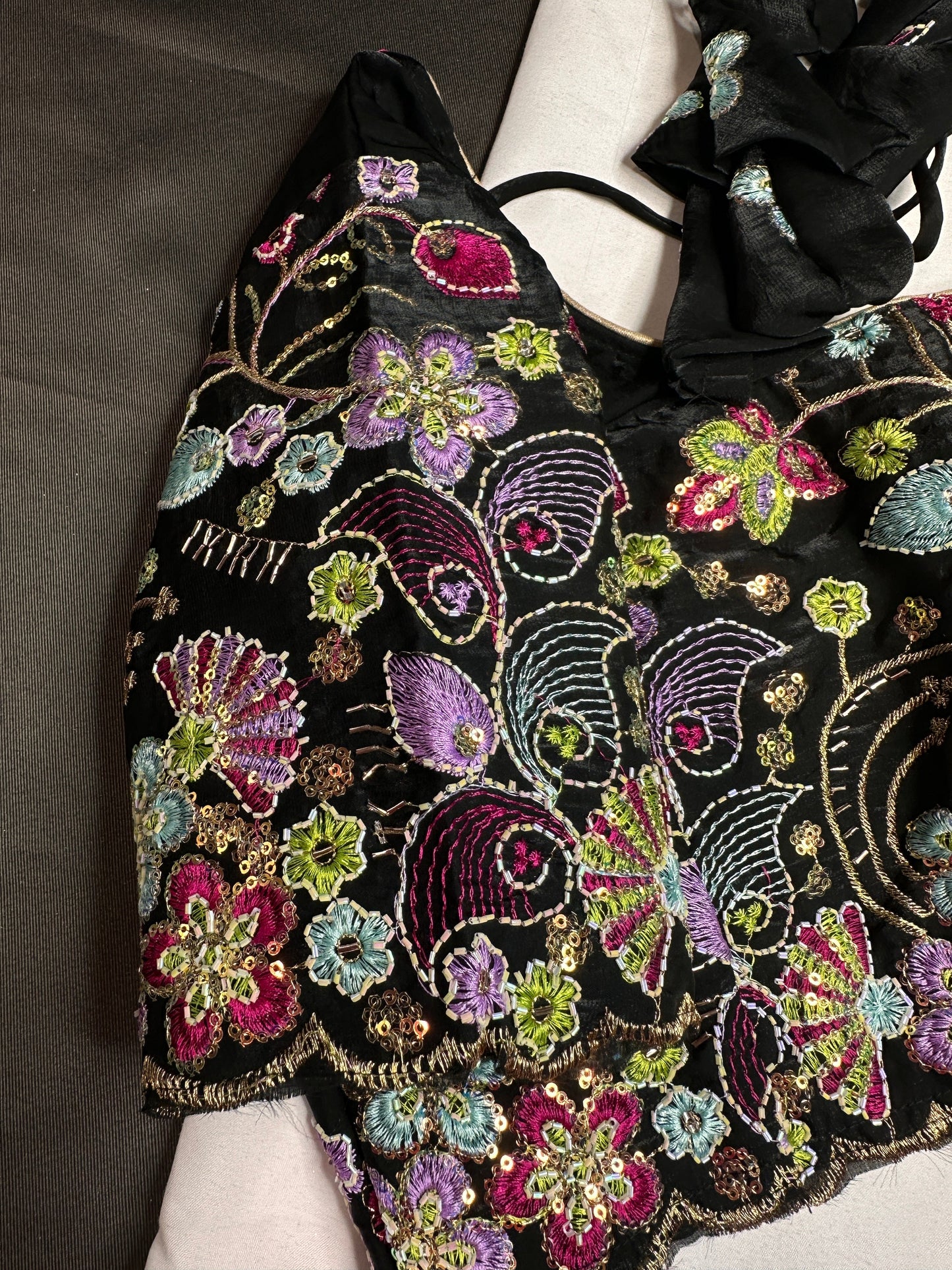 Black Shimmer Georgette Blouse