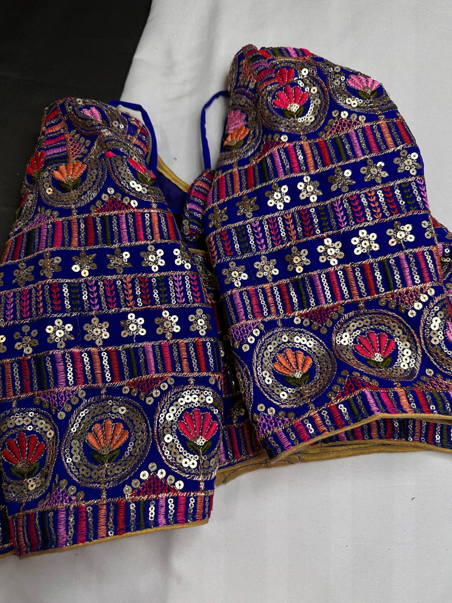 Blue Sequence Thread Work Blouse