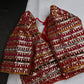 Red Multi Color Sequence Thread Work Blouse
