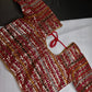 Red Multi Color Sequence Thread Work Blouse