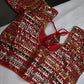Red Multi Color Sequence Thread Work Blouse