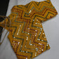 Yellow Foil Work Blouse