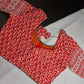 Orange Lucknowi Work Blouse
