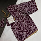 Plum Purple Lucknowi Work Blouse