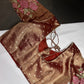 Copper Tissue Embroidery Work Blouse