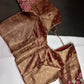 Copper Tissue Embroidery Work Blouse
