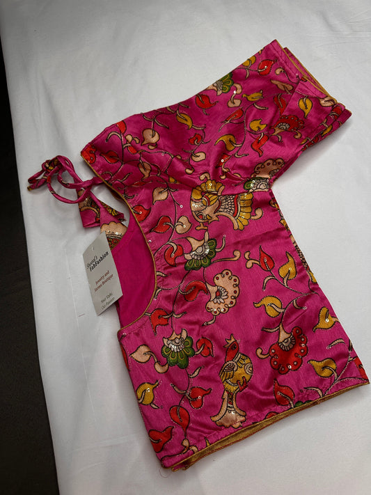 Pink Kalamkari Blouse