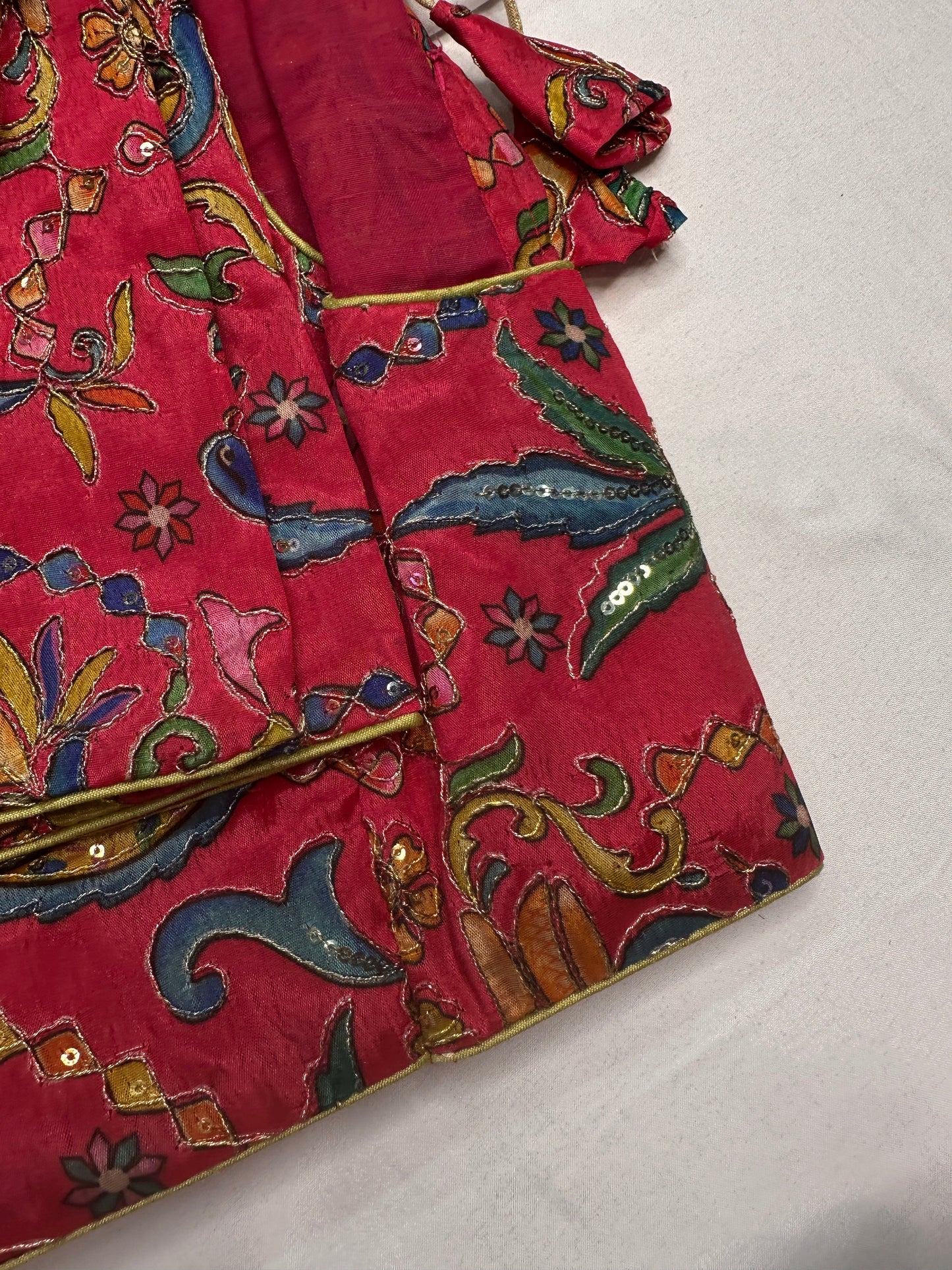 Pink Tissue  Kalamkari Sequence Blouse
