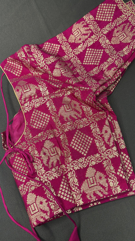 Pink Banarsi Blouse