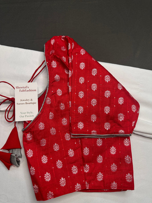 Red Banarsi Blouse