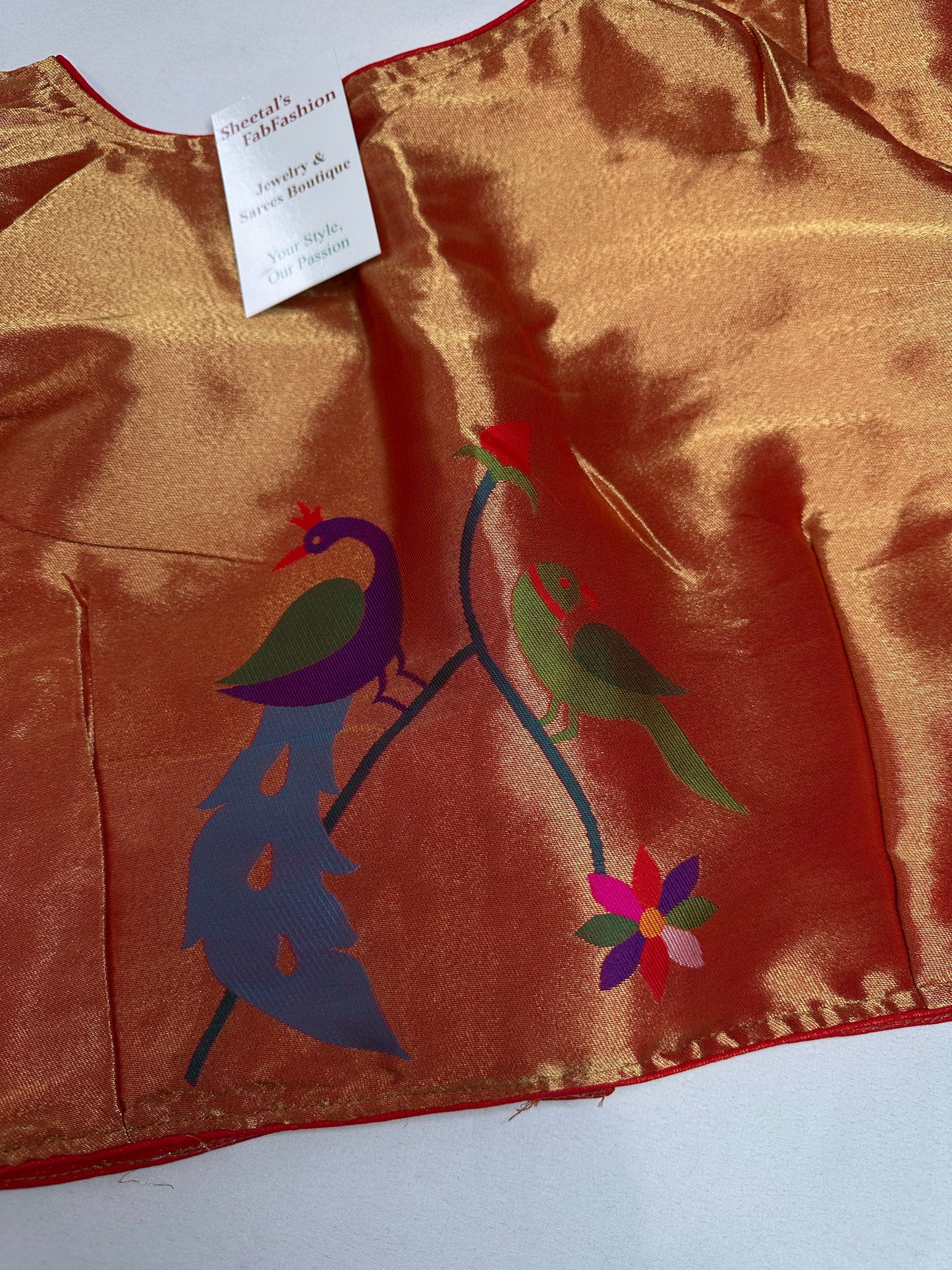 Orange Pure Painthani Blouse