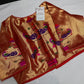 Gold Orange Pure Painthani Blouse