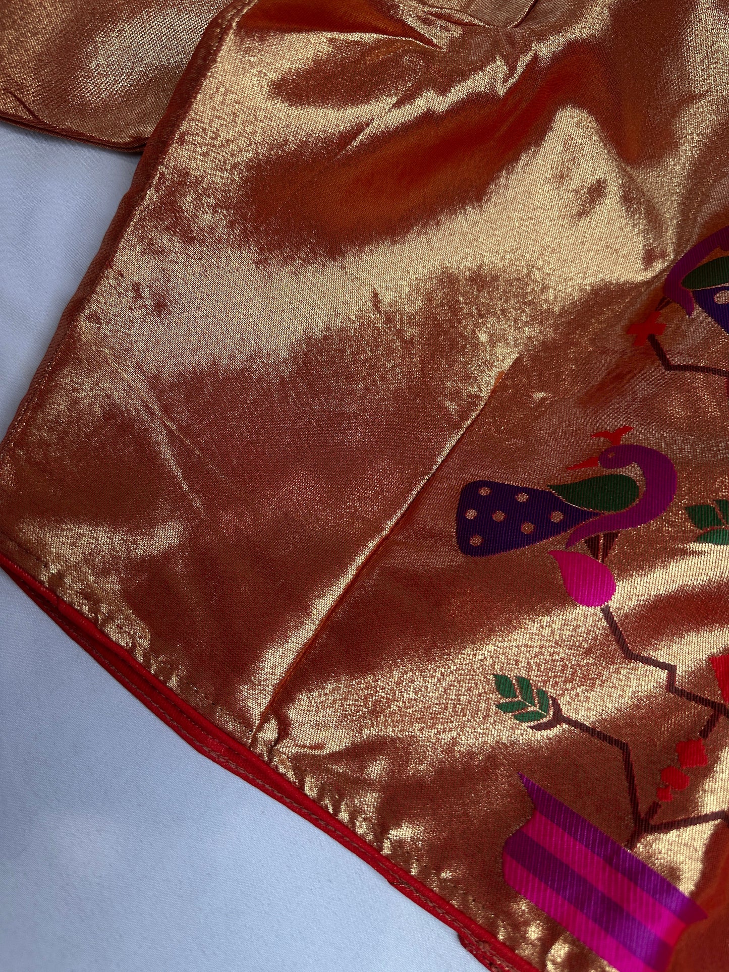 Gold Orange Pure Painthani Blouse