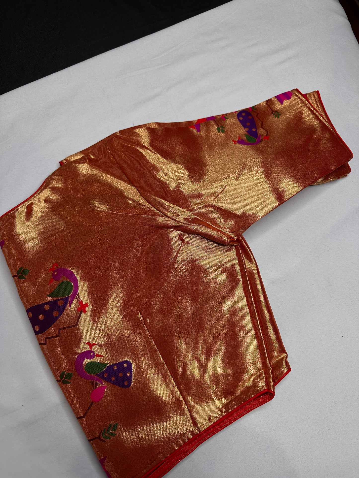 Gold Orange Pure Painthani Blouse