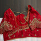 Red Kardana Silk Maggam Aari Blouse