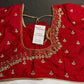Red Kardana Silk Maggam Aari Blouse