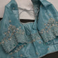Blue Kardana Silk Maggam Aari Blouse