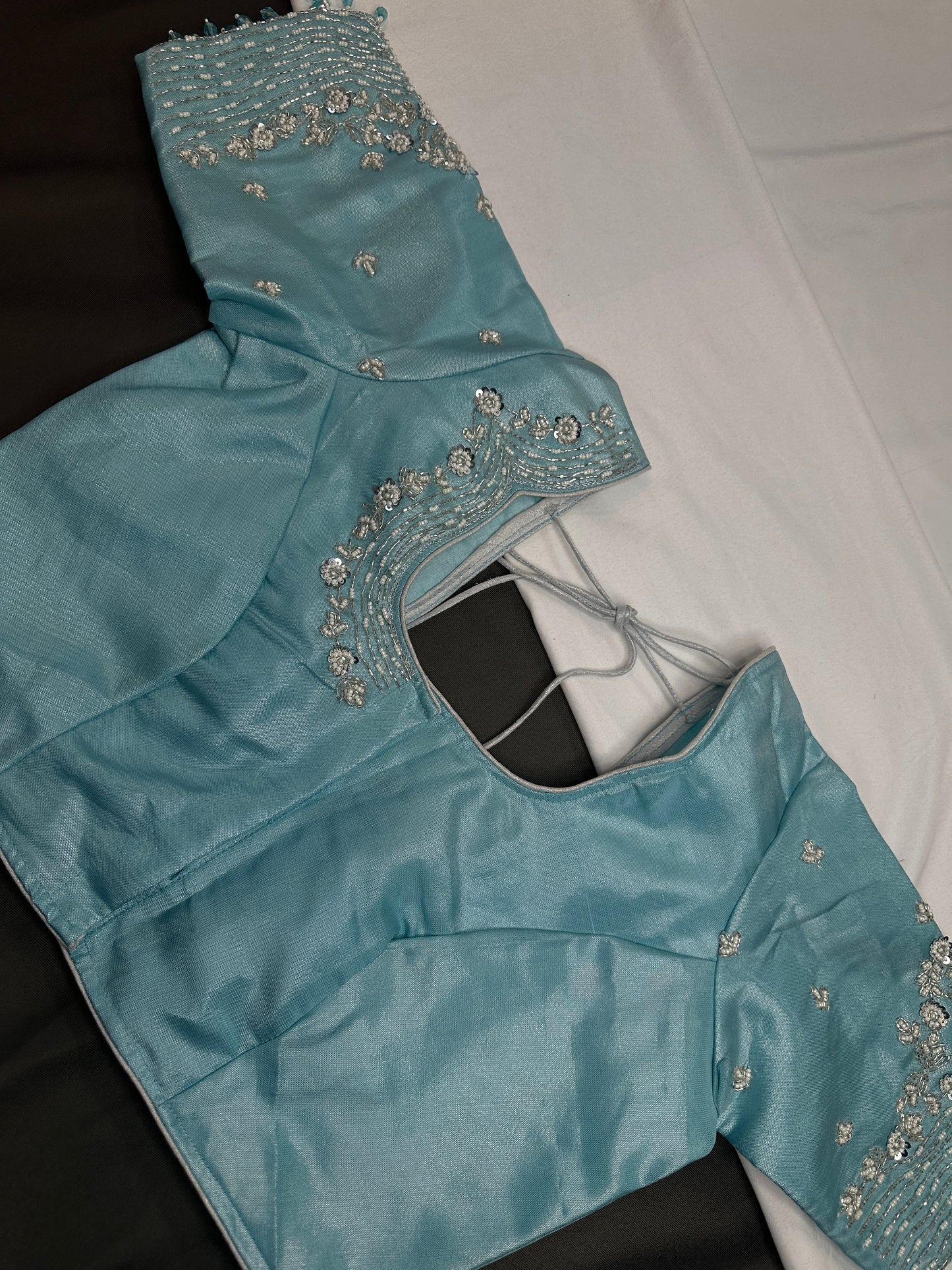 Blue Kardana Silk Maggam Aari Blouse