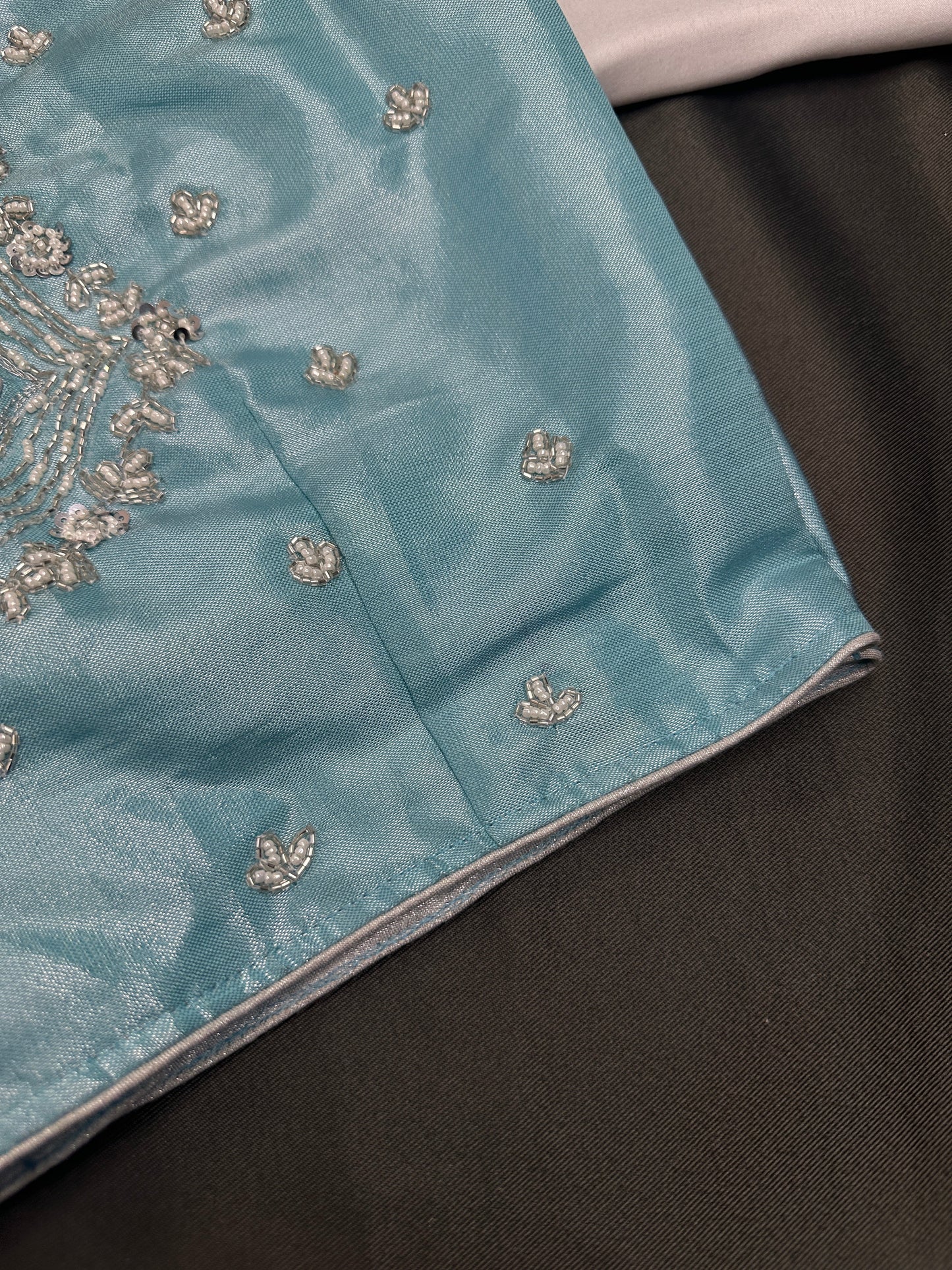 Blue Kardana Silk Maggam Aari Blouse