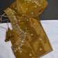 Gold Kardana Silk Maggam Aari Blouse