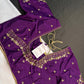 Purple Kardana Silk Maggam Aari Blouse