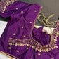 Purple Kardana Silk Maggam Aari Blouse